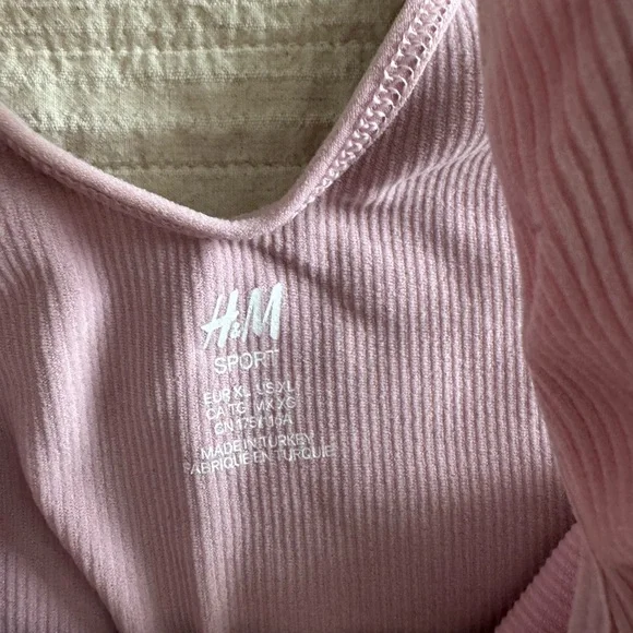 H&M High Neck Ribbed Racerback Bra Top - Picture 3 of 4